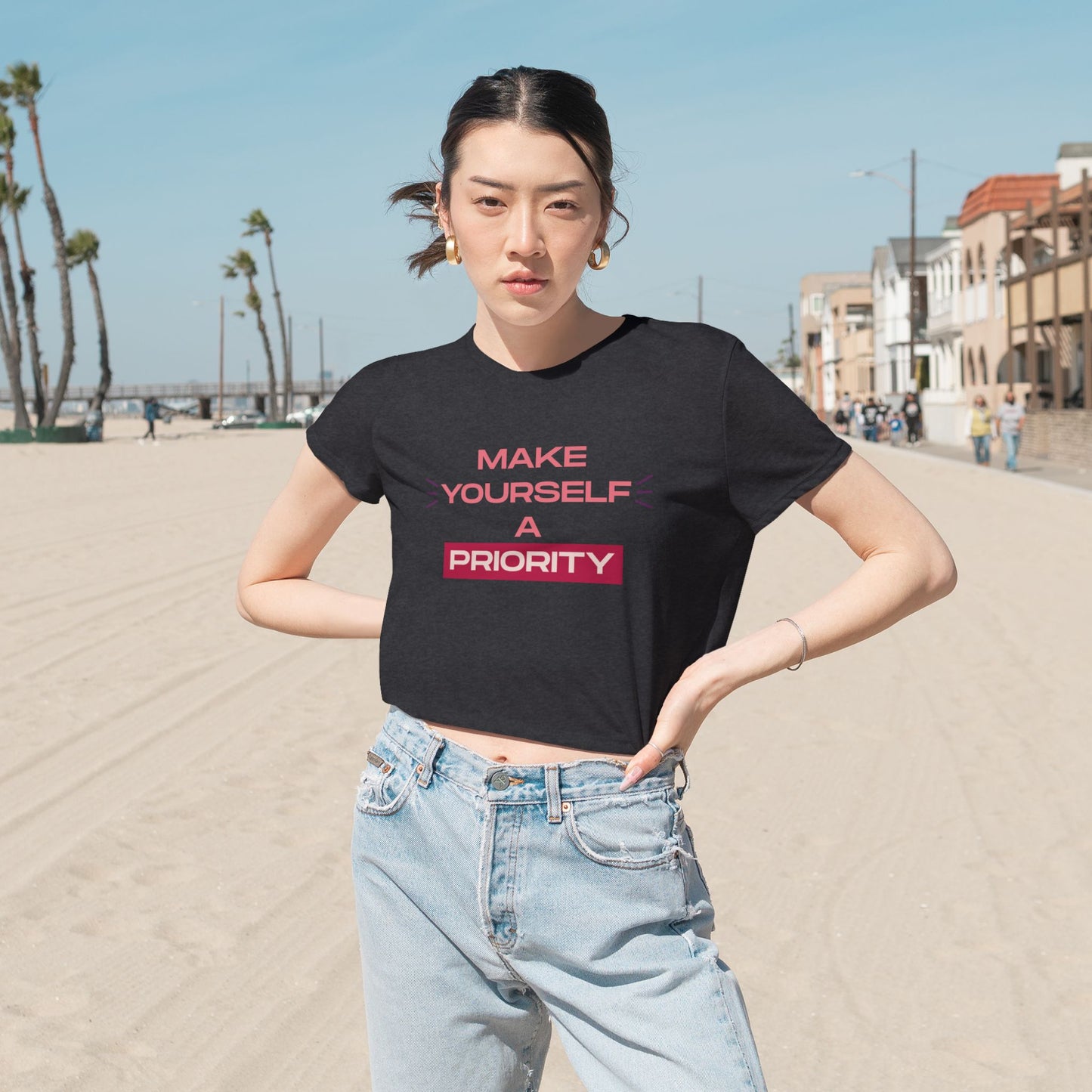 Make Yourself A Priority Crop Tee