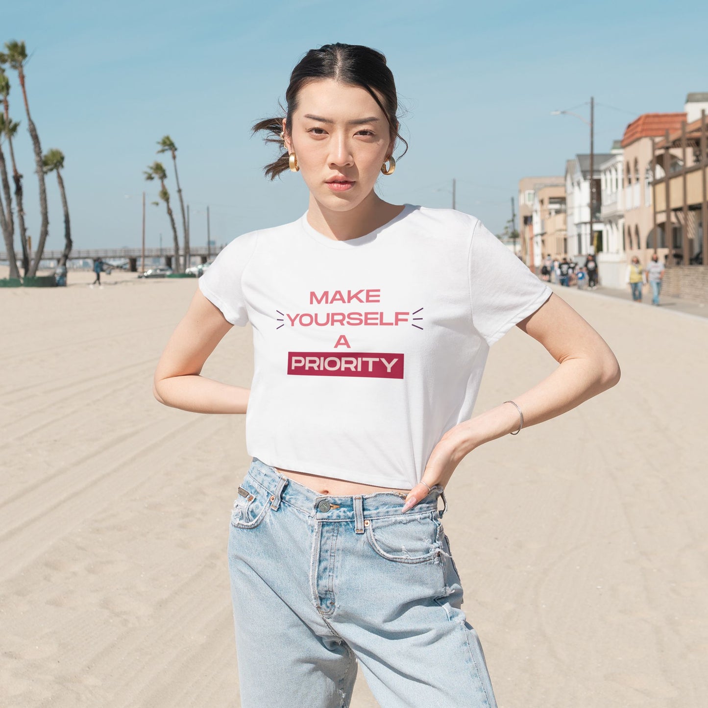 Make Yourself A Priority Crop Tee