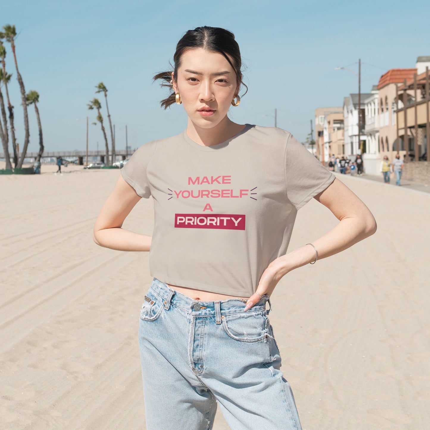 Make Yourself A Priority Crop Tee