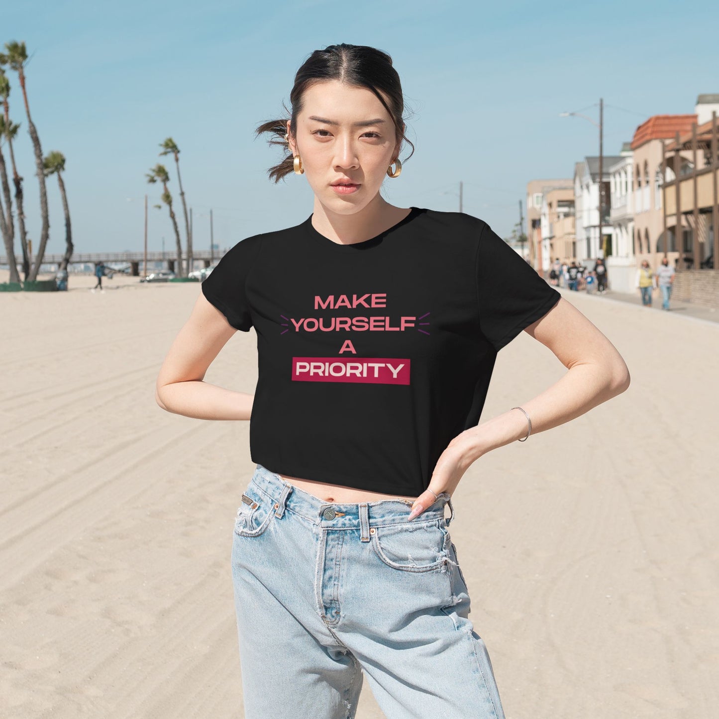 Make Yourself A Priority Crop Tee