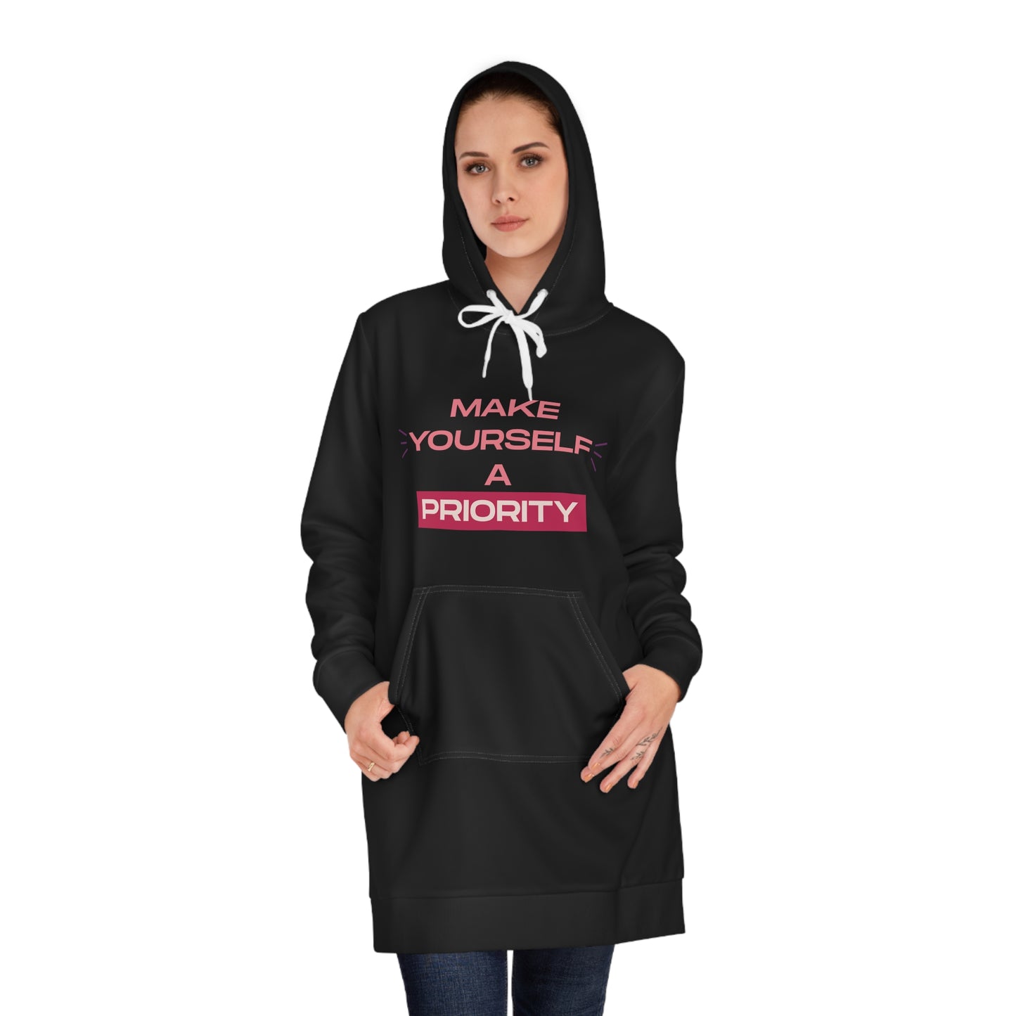 Make Yourself A Priority Hoodie Dress
