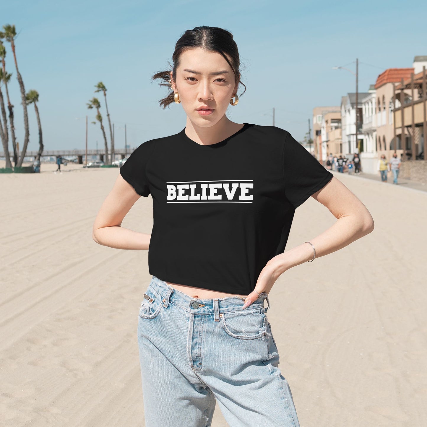 Believe Crop Tee