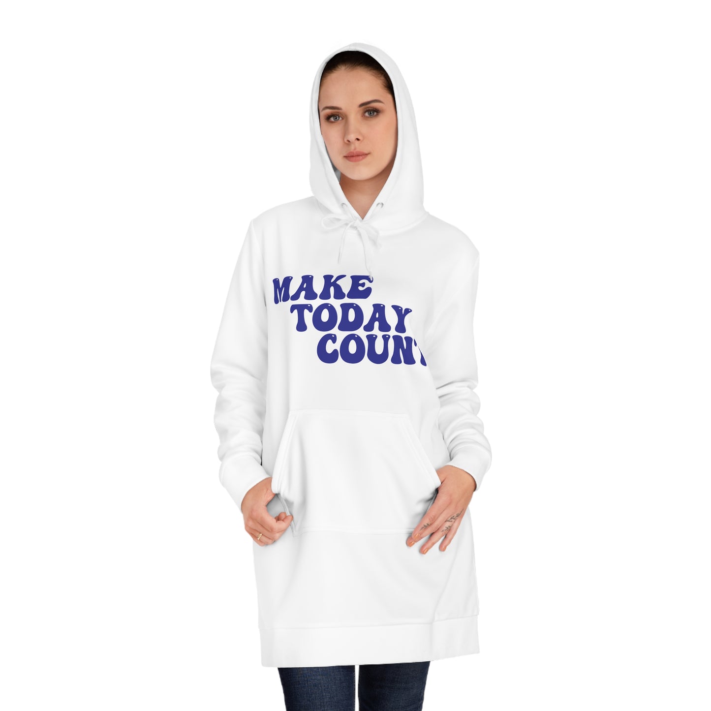 Make Today Count Hoodie dress (Blue)