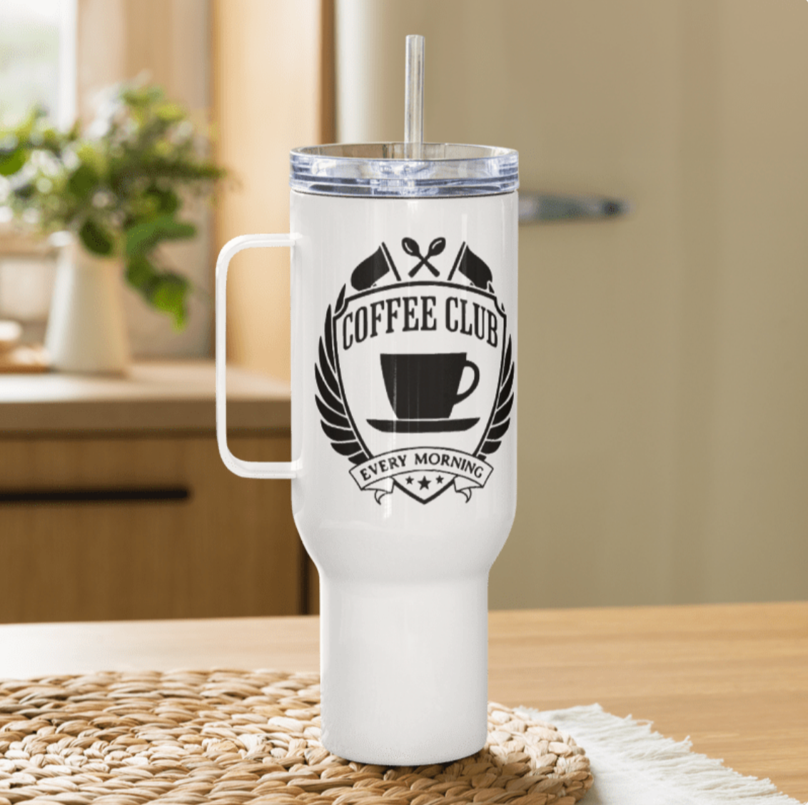 Coffee Club Travel Mug With Handle