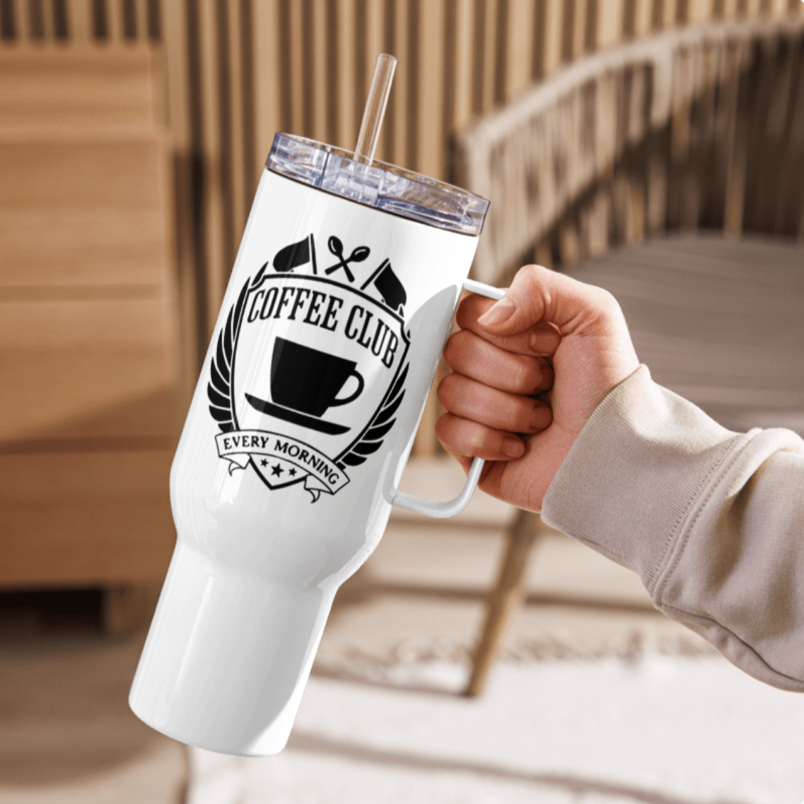 Coffee Club Travel Mug With Handle
