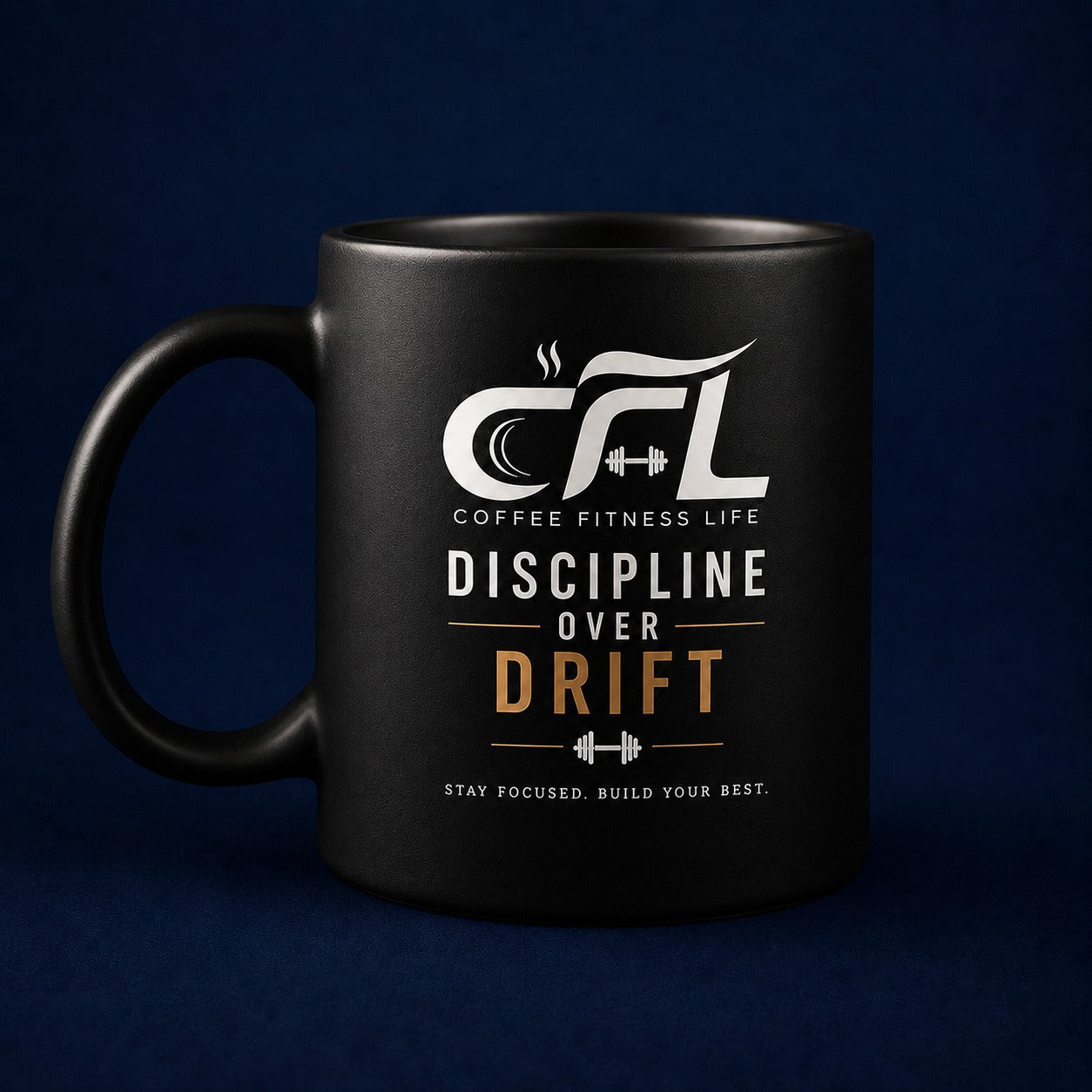 CFL Discipline Over Drift Black Glossy Mug