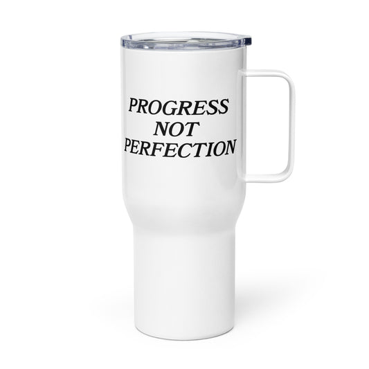 Progress Not Perfection Travel Mug With Handle