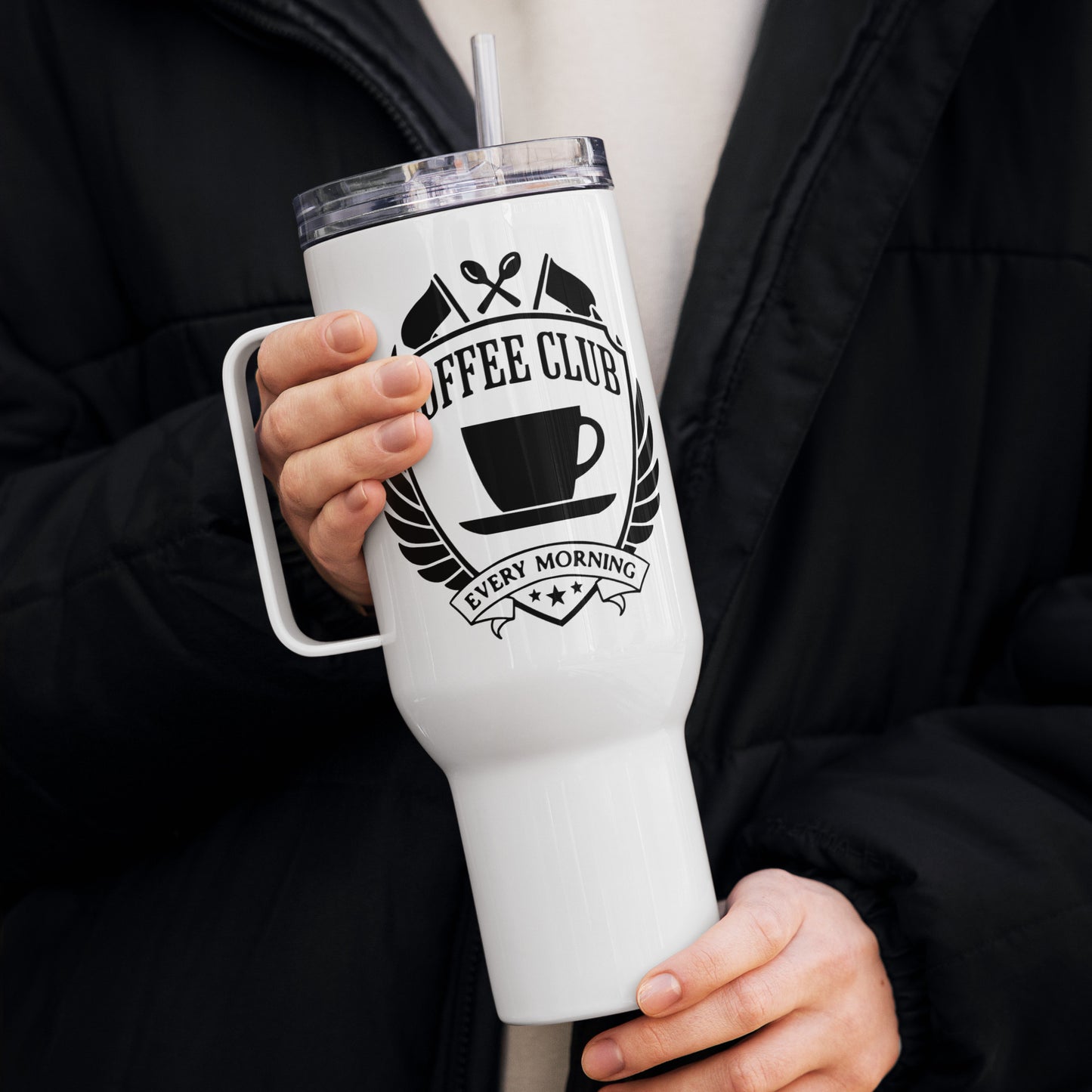 Coffee Club Travel Mug With Handle