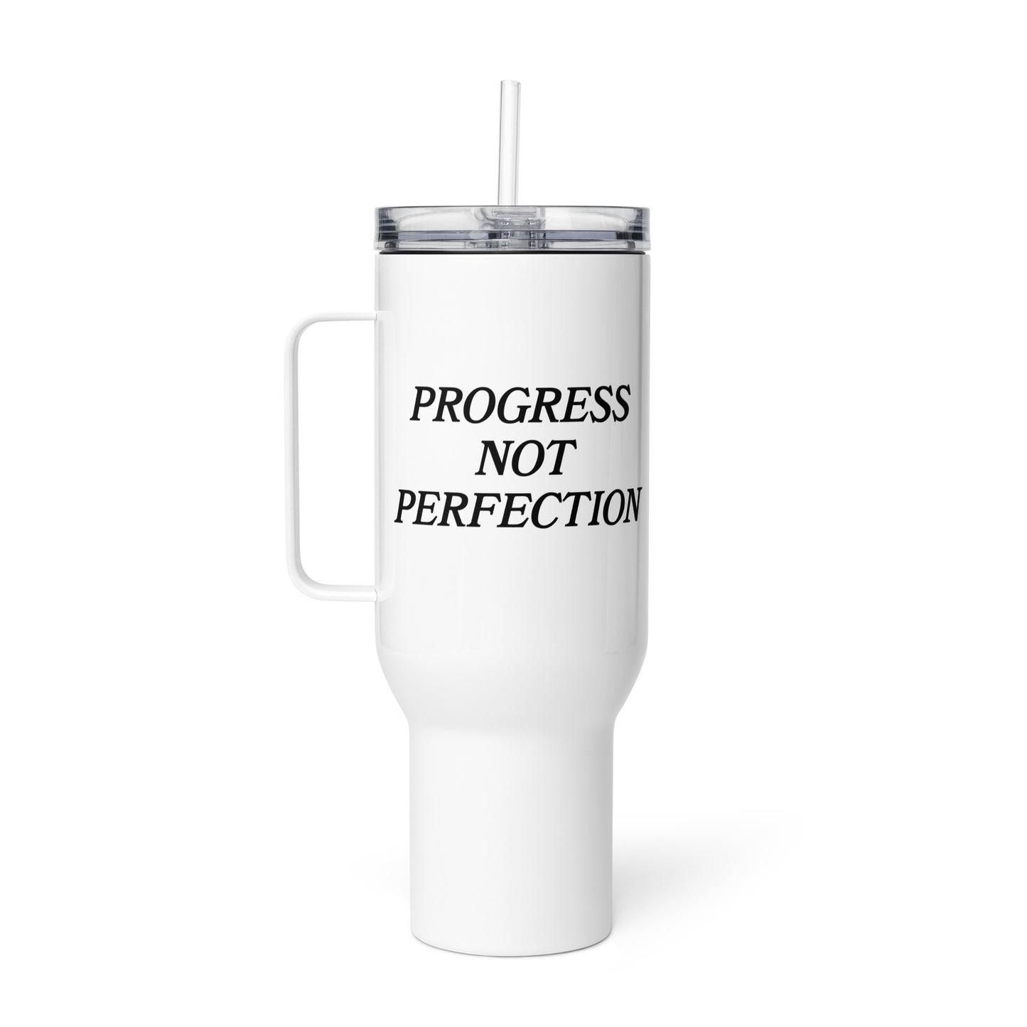 Progress Not Perfection Travel Mug With Handle