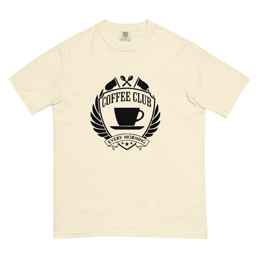 Coffee Club Unisex Heavyweight t-shirt (Black)