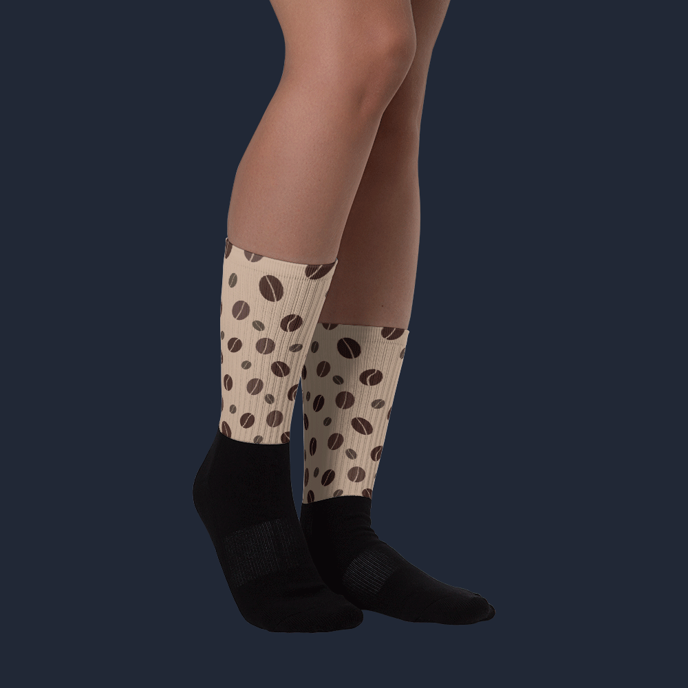 Coffee Beans Sublimated Socks