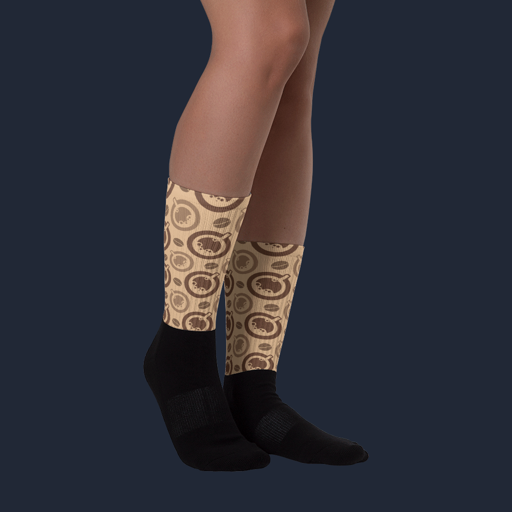 Coffee and Cups Sublimated Socks