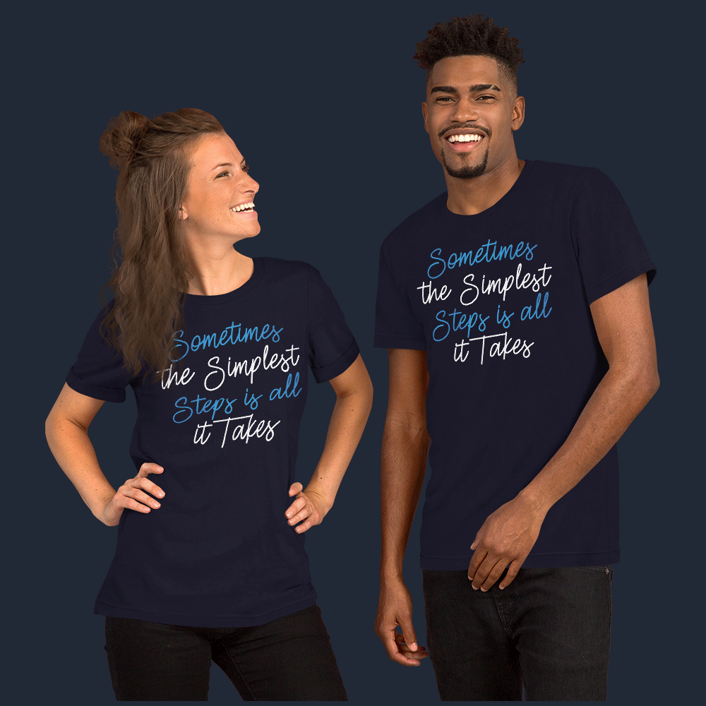 The Simplest Stepsm Unisex Gym T-Shirt for Men