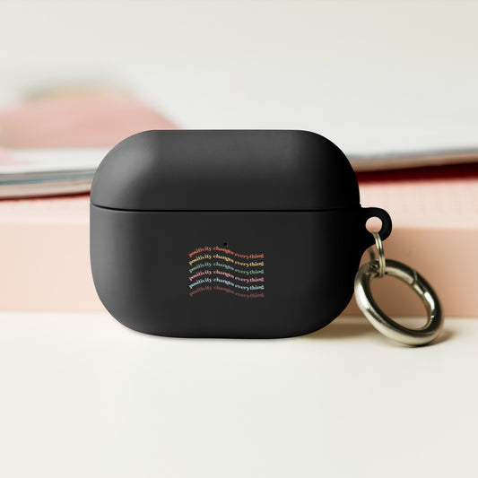 Positivity Changes Everything AirPods case (Rainbow)