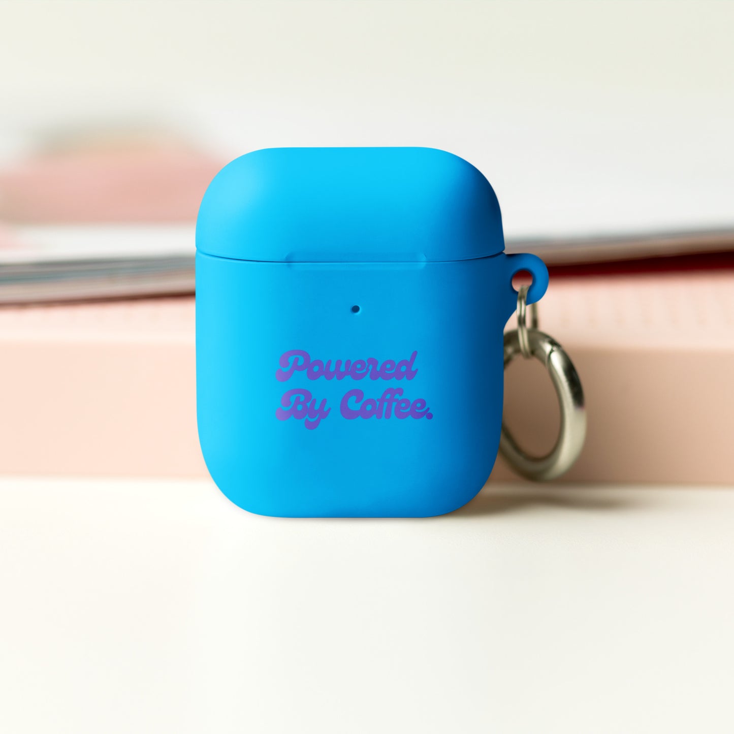 Powered By Coffee AirPods case (Purple)