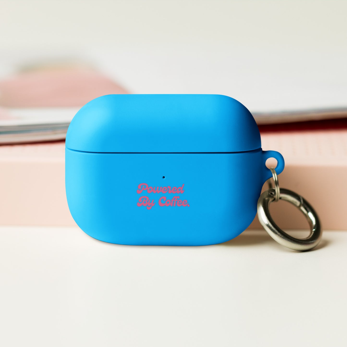 Powered By Coffee AirPods case (Pink)