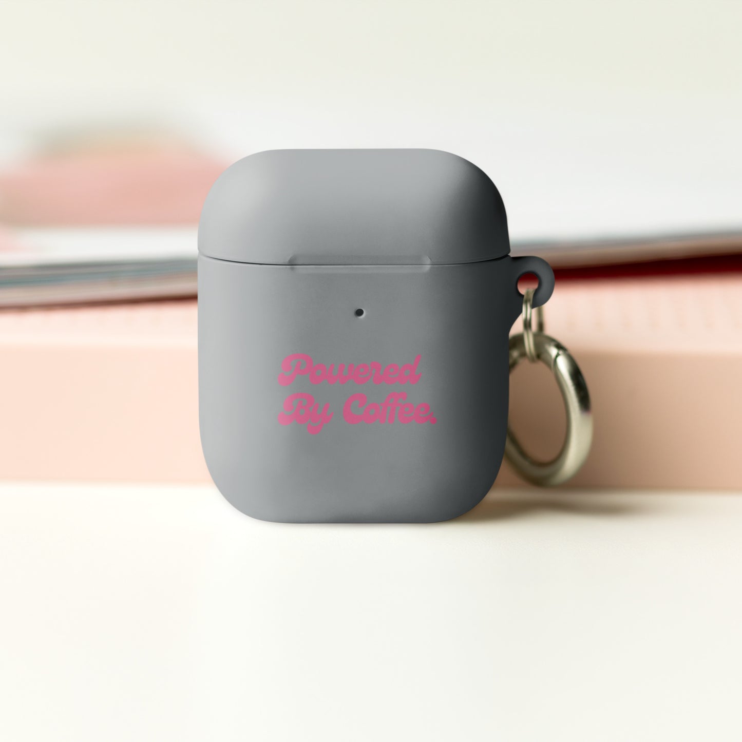 Powered By Coffee AirPods case (Pink)