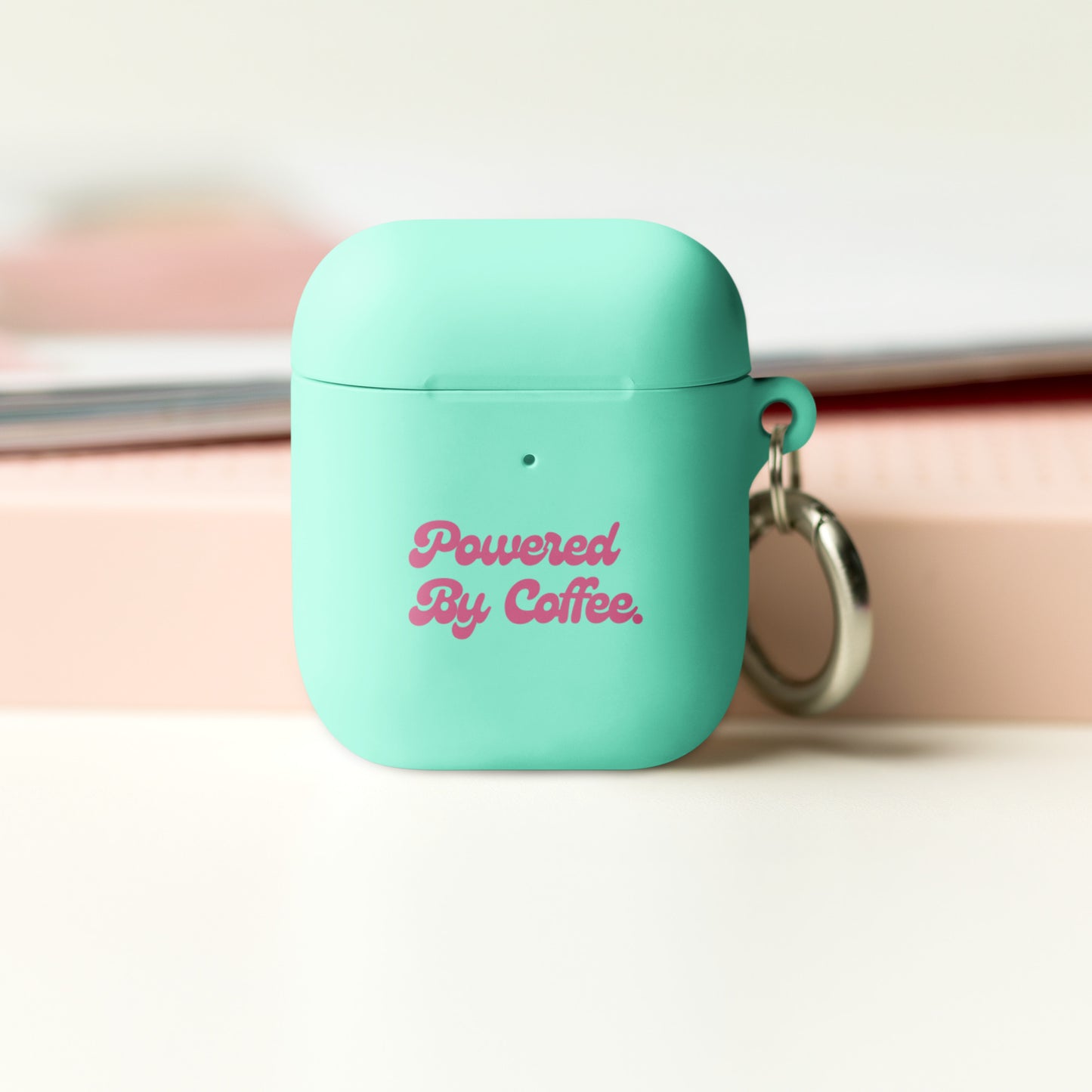 Powered By Coffee AirPods case (Pink)