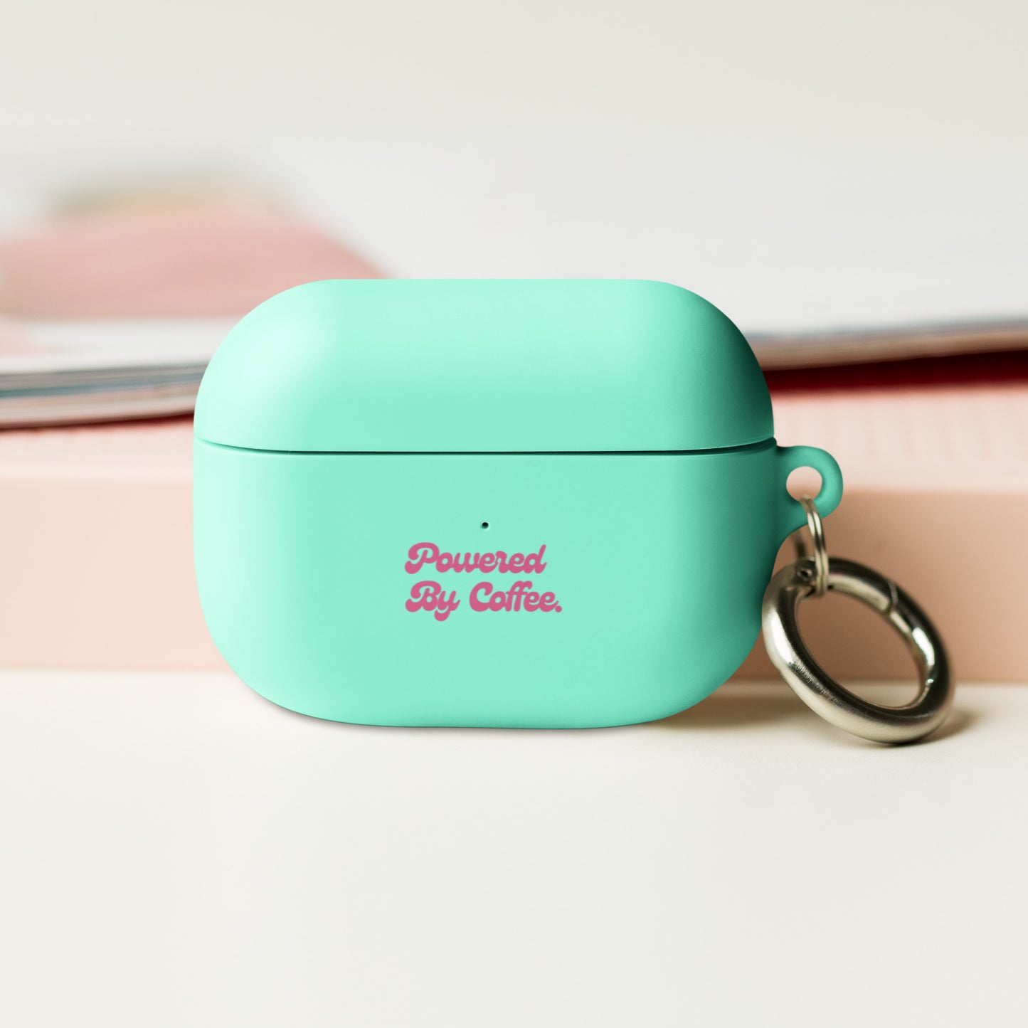 Powered By Coffee AirPods case (Pink)
