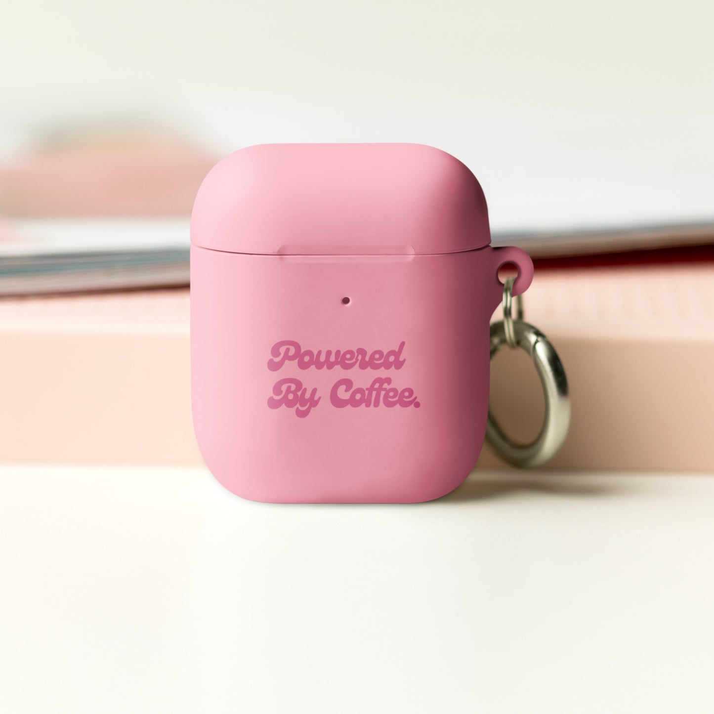 Powered By Coffee AirPods case (Pink)