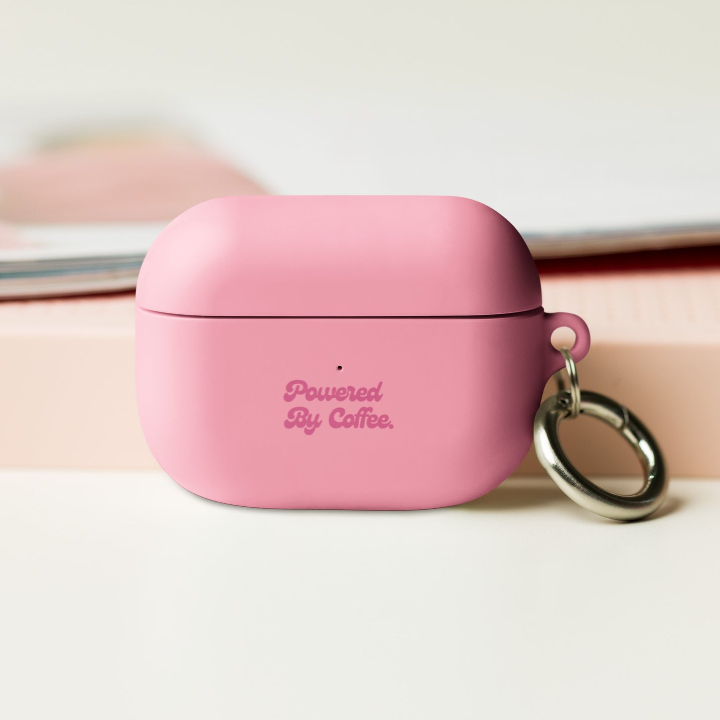Powered By Coffee AirPods case (Pink)