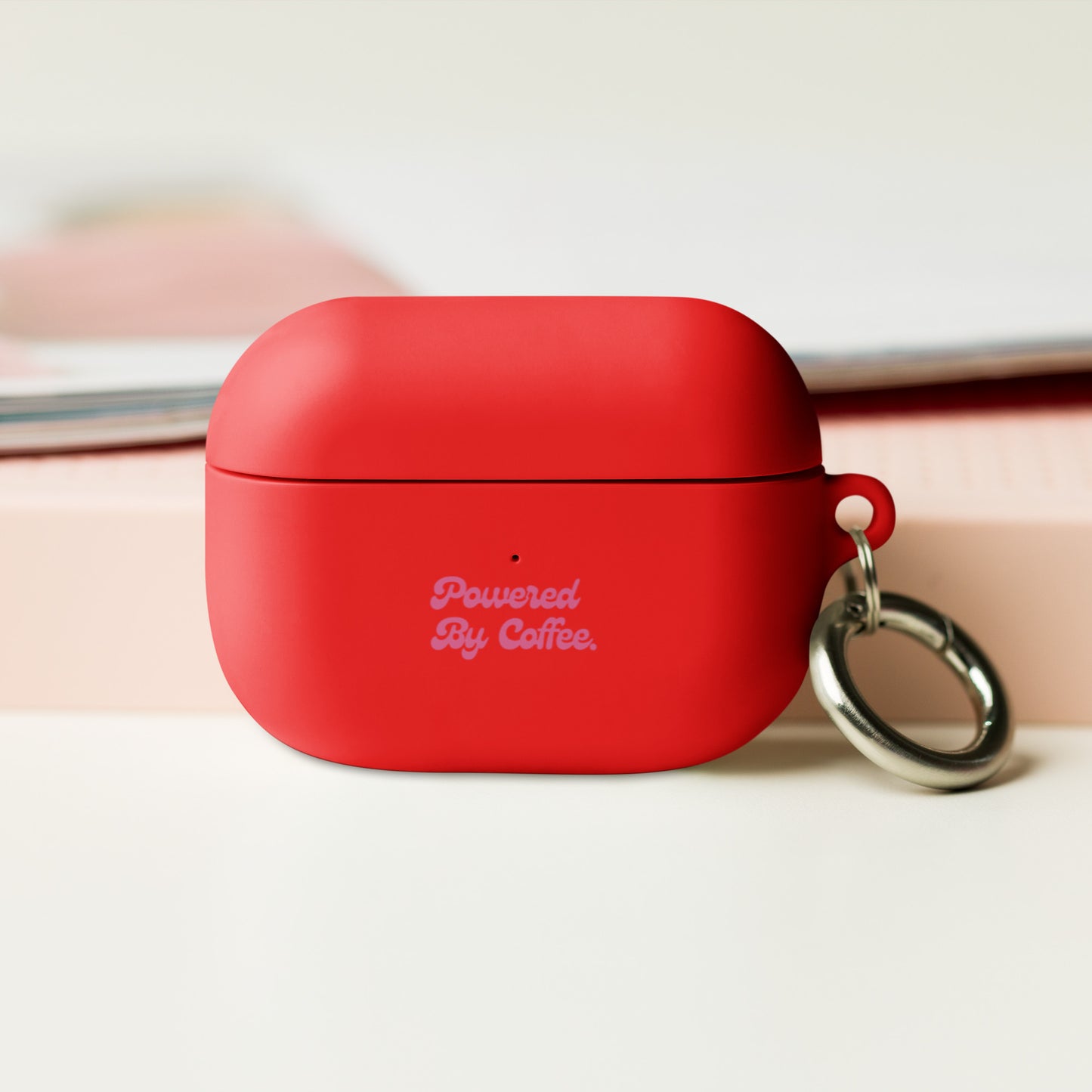 Powered By Coffee AirPods case (Pink)