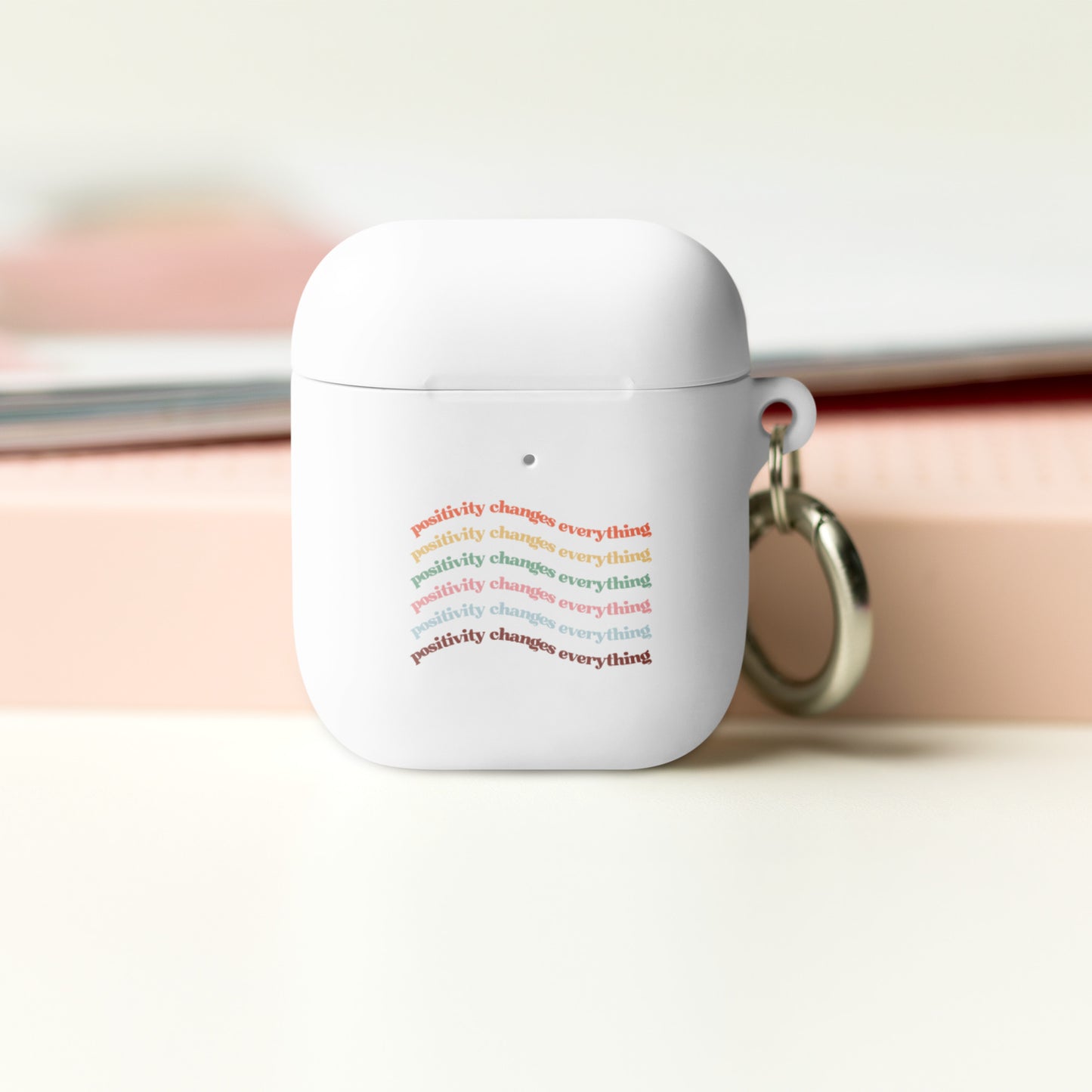 Positivity Changes Everything AirPods case (Rainbow)