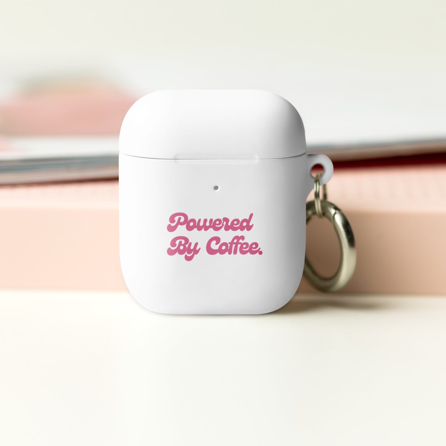 Powered By Coffee AirPods case (Pink)