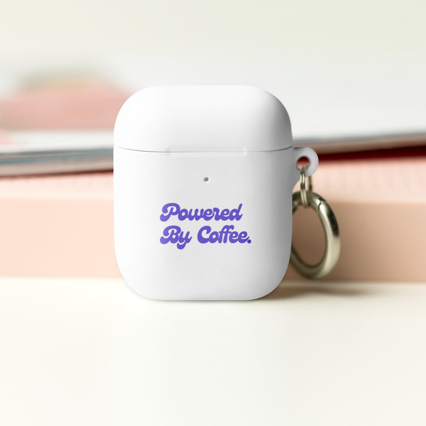 Powered By Coffee AirPods case (Purple)