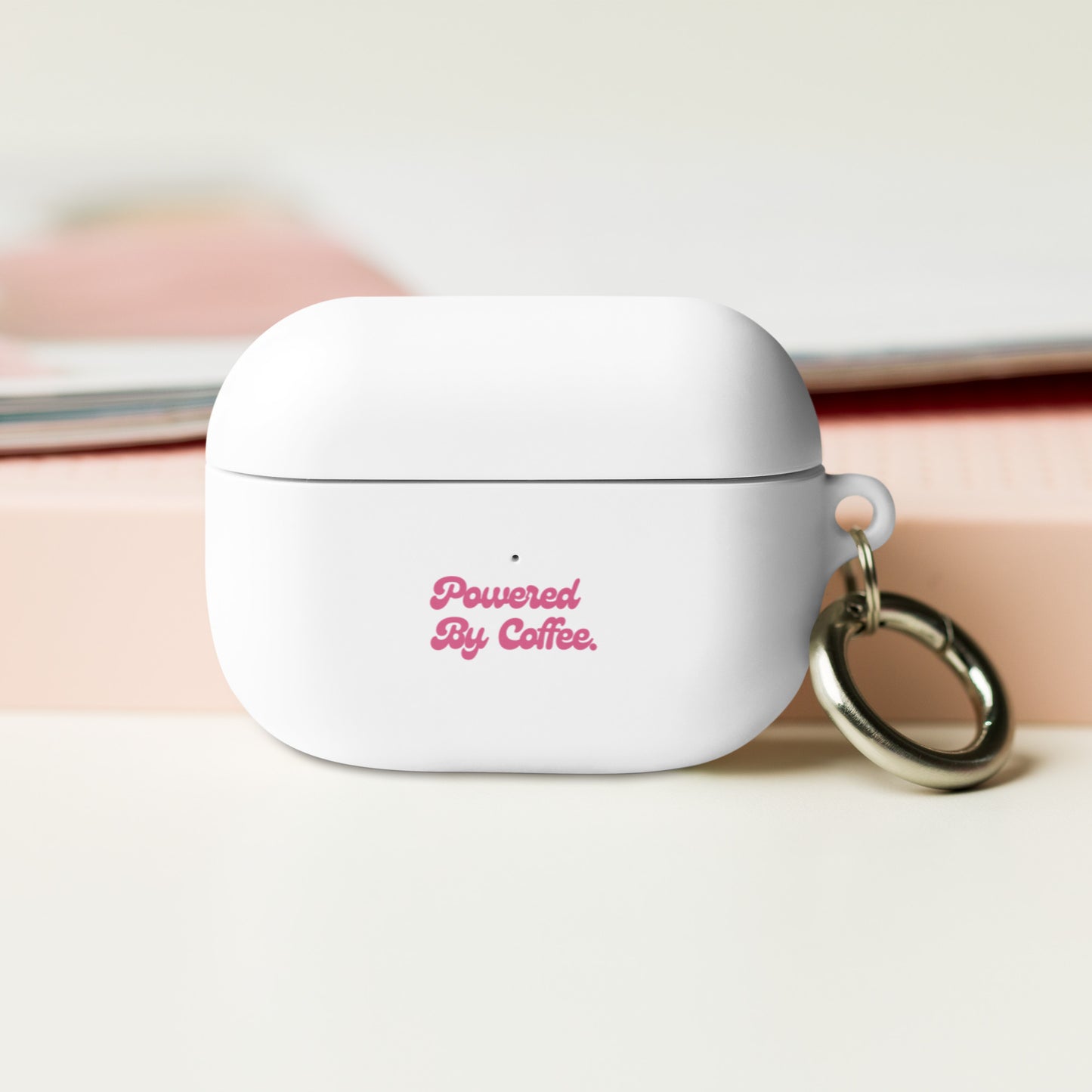 Powered By Coffee AirPods case (Pink)