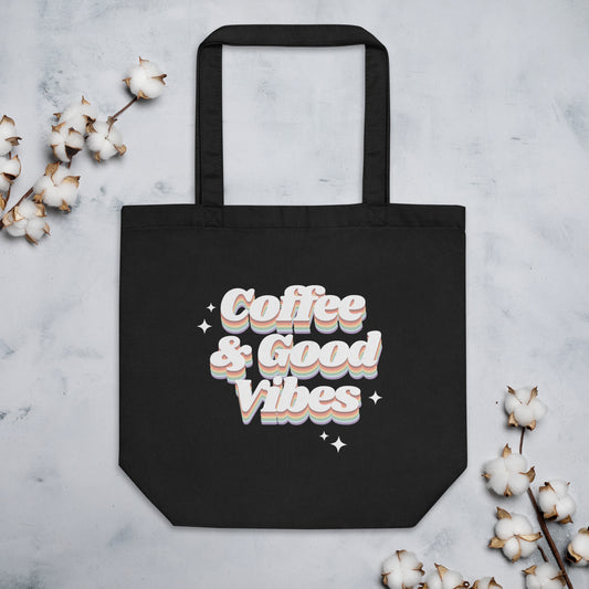 Coffee & Good Vibes Eco Tote Bag