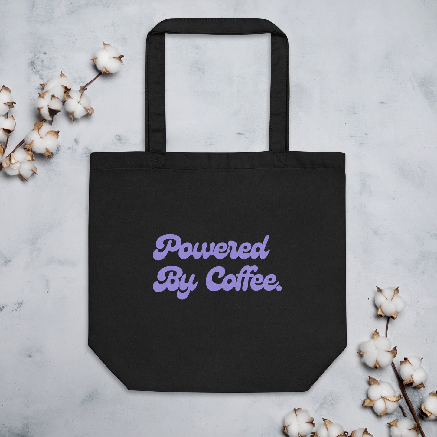 Powered By Coffee Eco Tote Bag (Purple)
