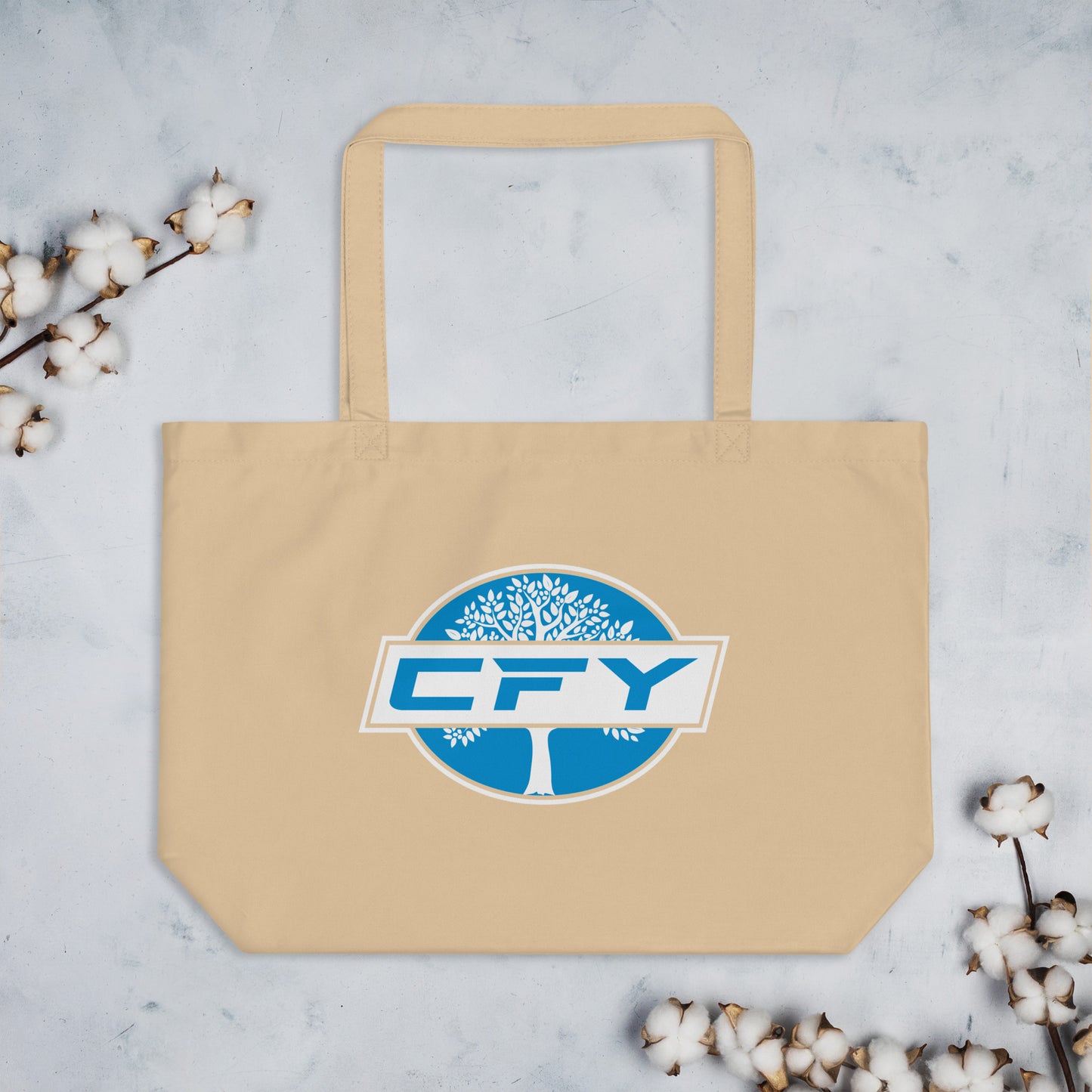 Large organic tote bag