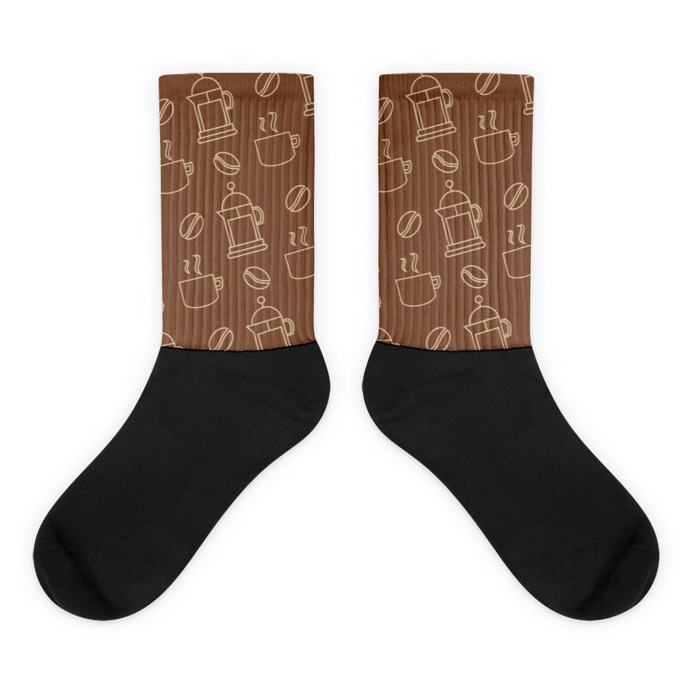 Lineal Coffee Pattern Sublimated Socks