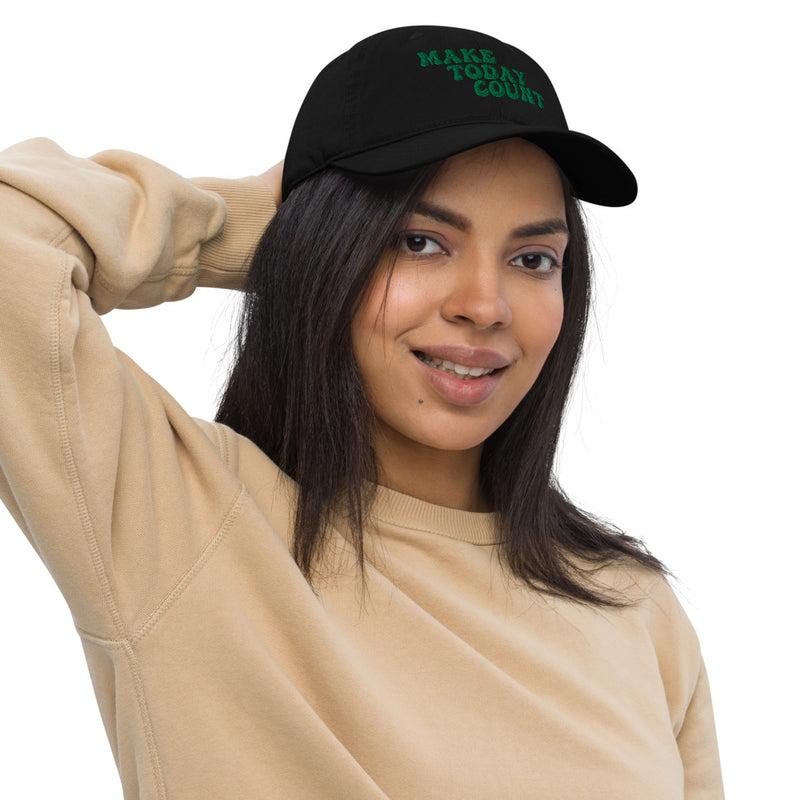 Make Today Count Organic dad hat (Green)