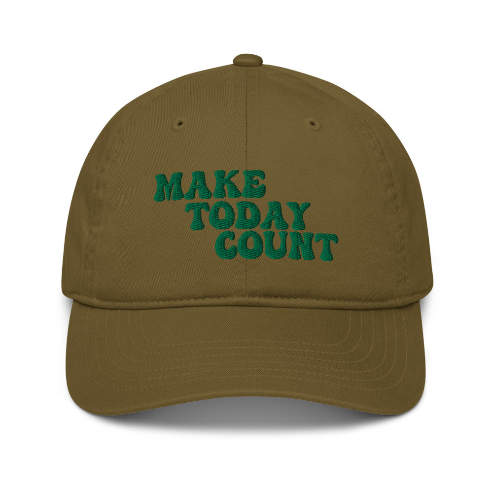 Make Today Count Organic dad hat (Green)