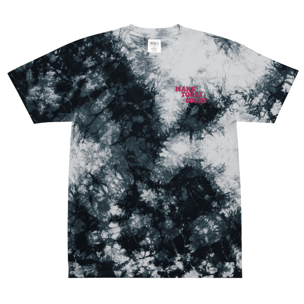 Make Today Count Oversized tie-dye t-shirt