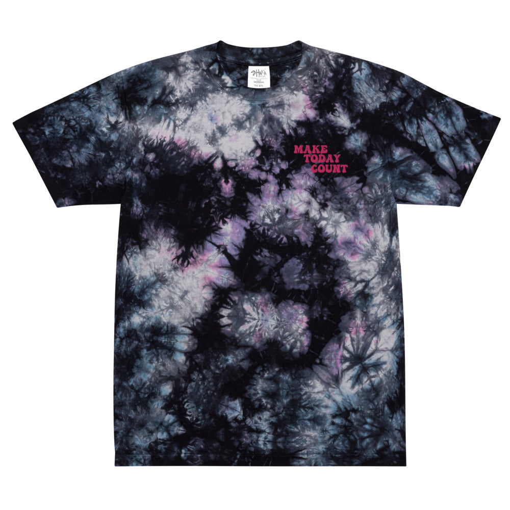 Make Today Count Oversized tie-dye t-shirt