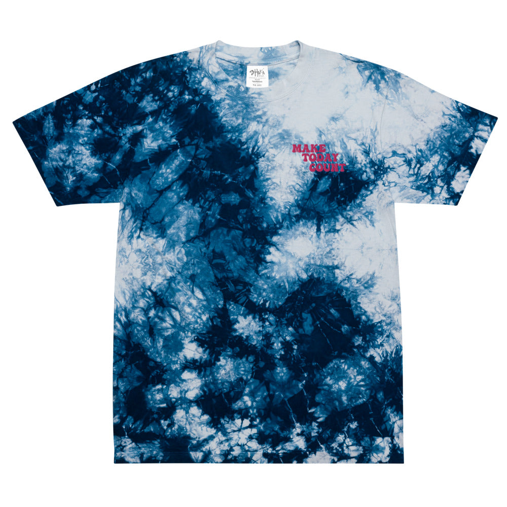 Make Today Count Oversized tie-dye t-shirt