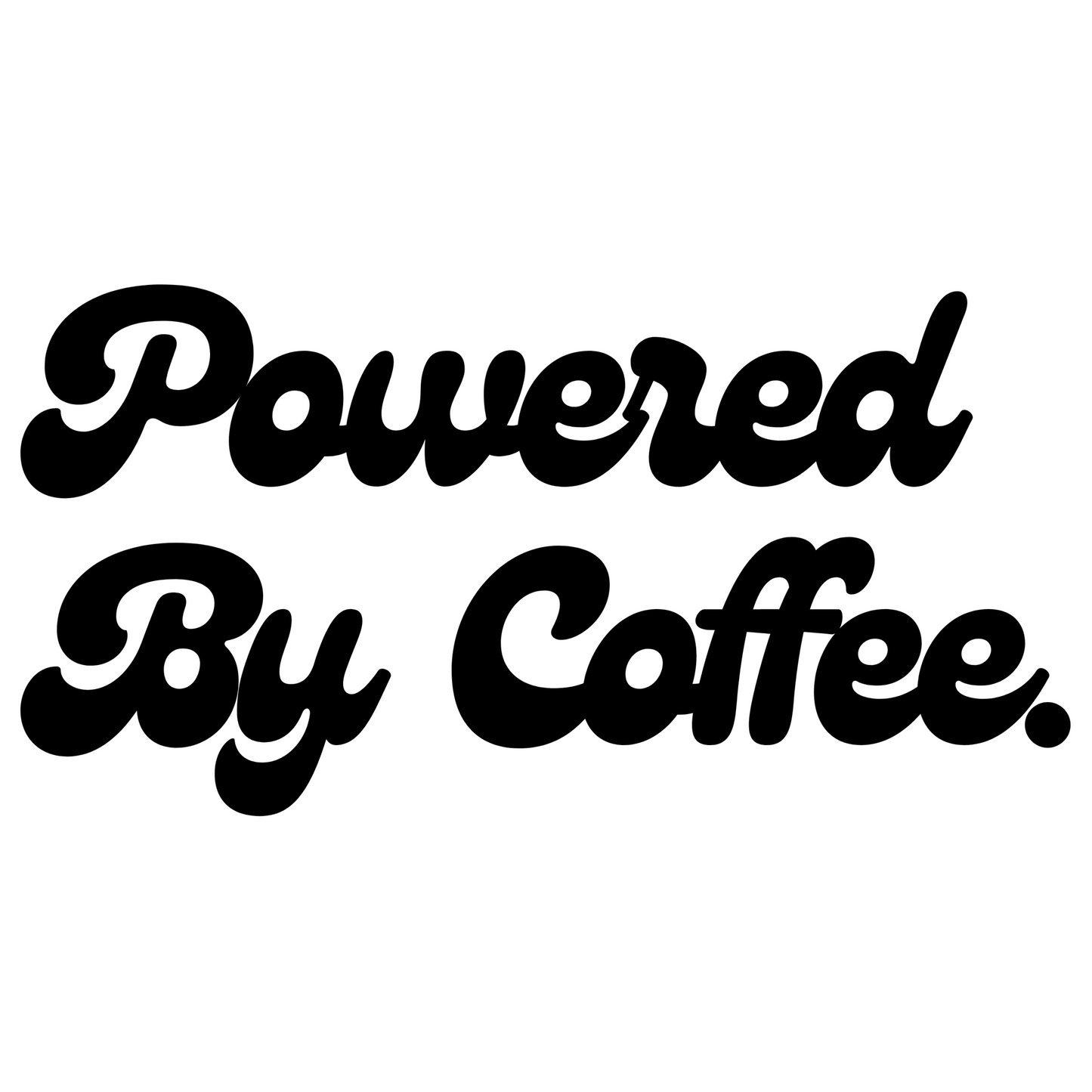 Powered by Coffee Stainless steel tumbler (Black)