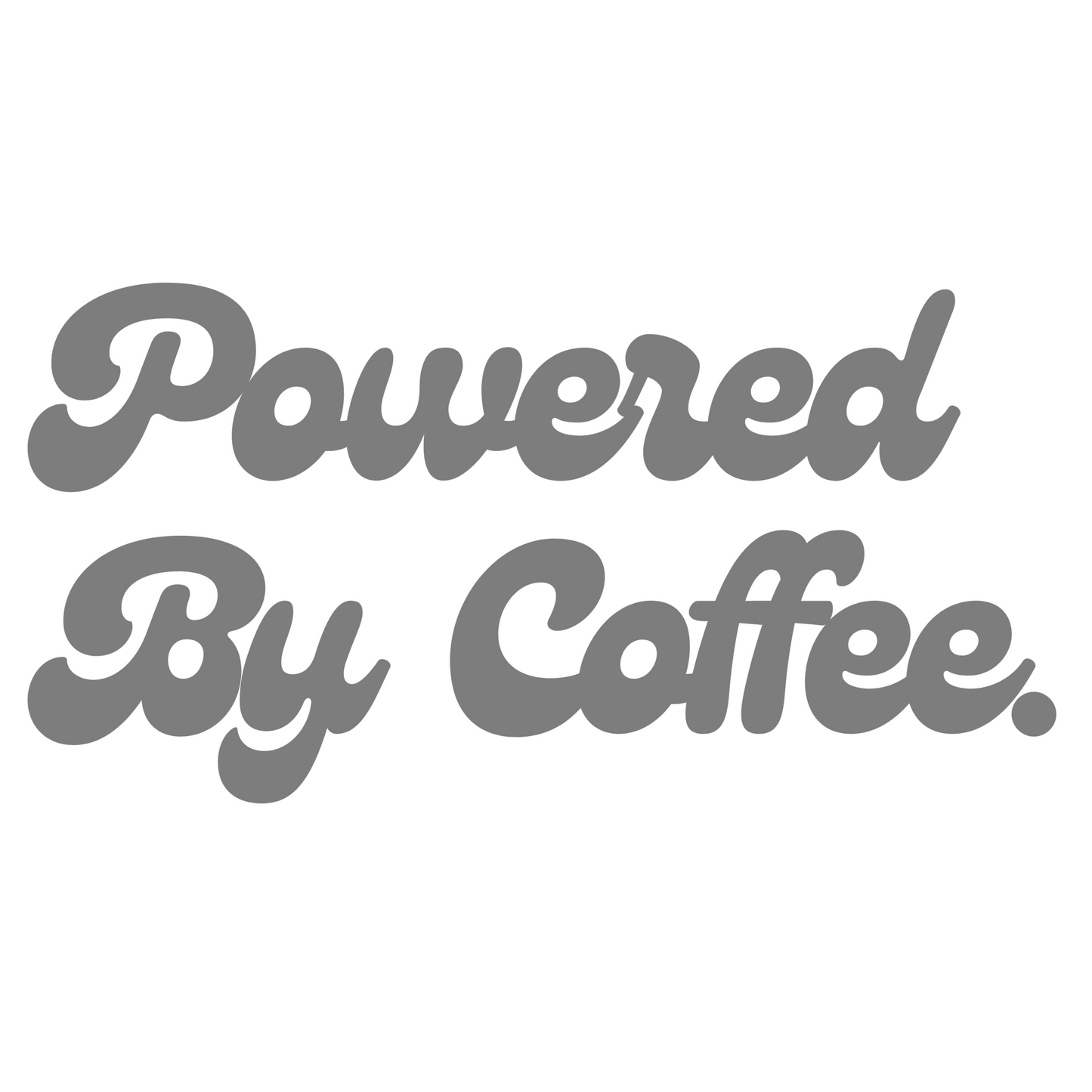 Powered By Coffee Stainless steel tumbler (Grey)