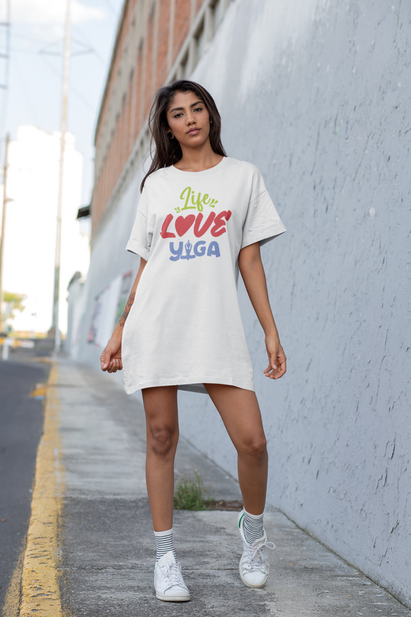 Life Love Yoga Organic Cotton T-Shirt Dress