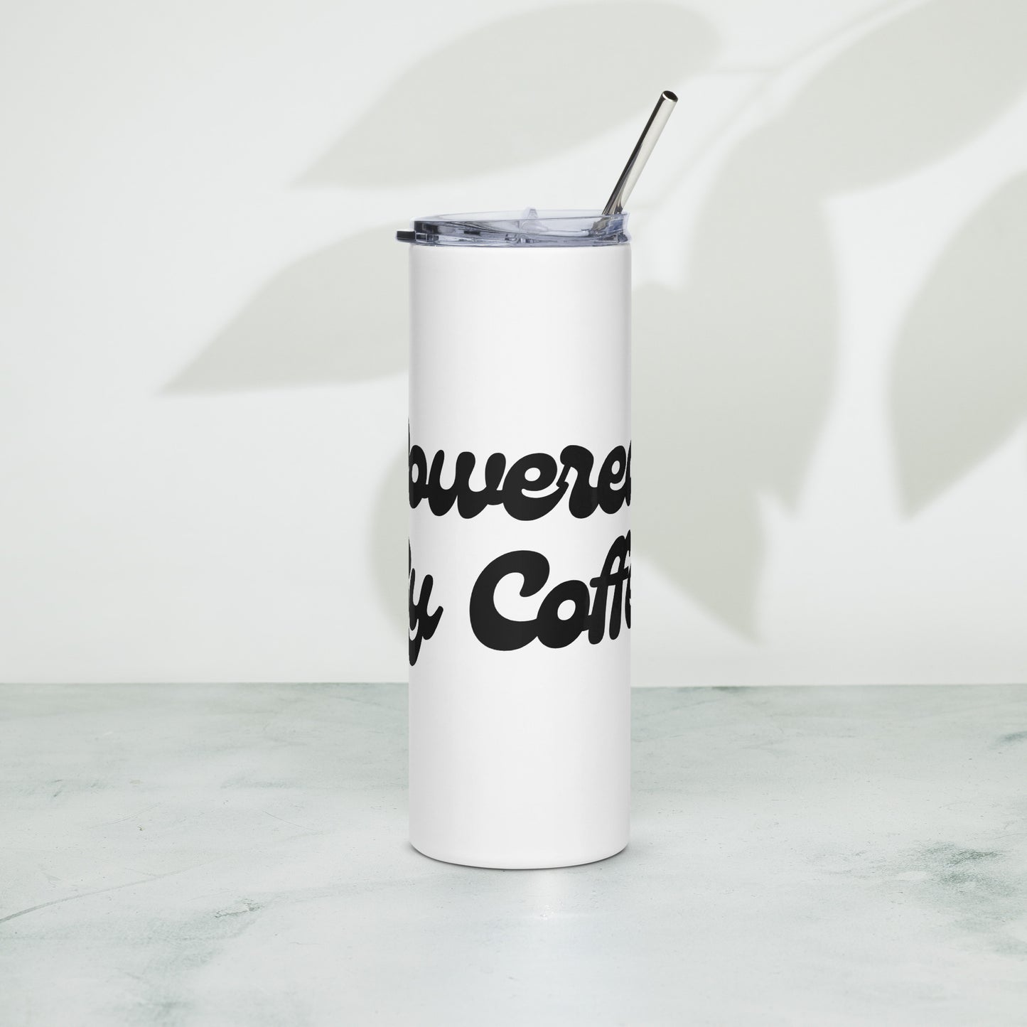 Powered by Coffee Stainless steel tumbler (Black)