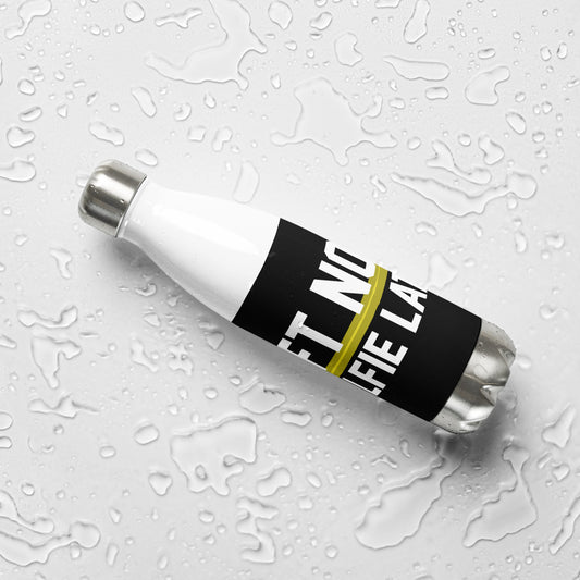 Lift Now Selfie Later Black Water Bottle