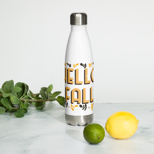 Hello Fall Stainless Steel Water Bottle