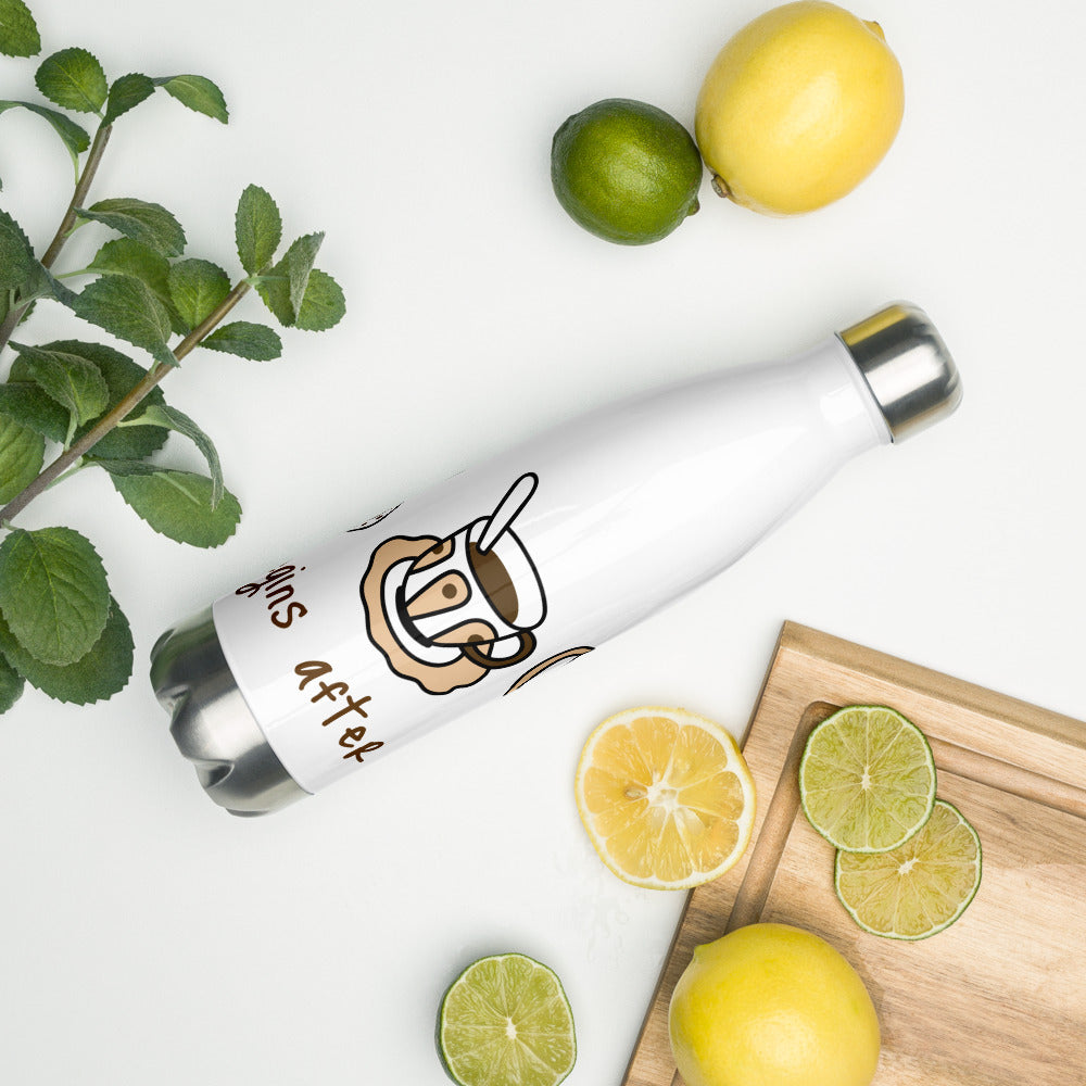 Life Begins After Coffee Stainless Steel Water Bottle