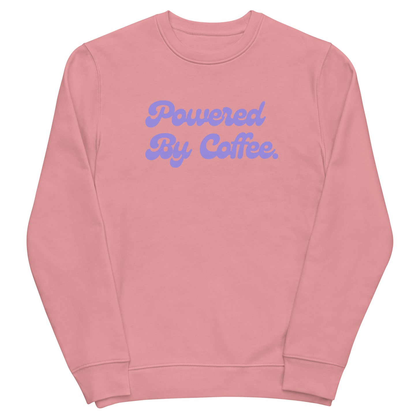 Powered By Coffee Unisex eco sweatshirt (Purple)