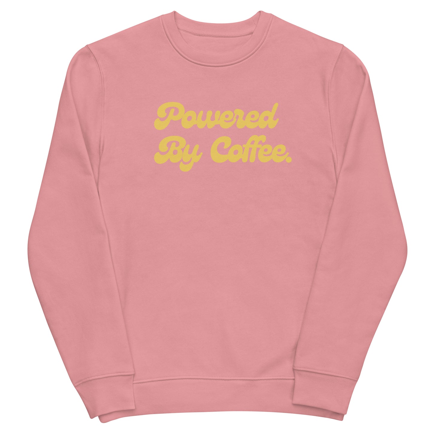 Powered By Coffee Unisex eco sweatshirt (Yellow)