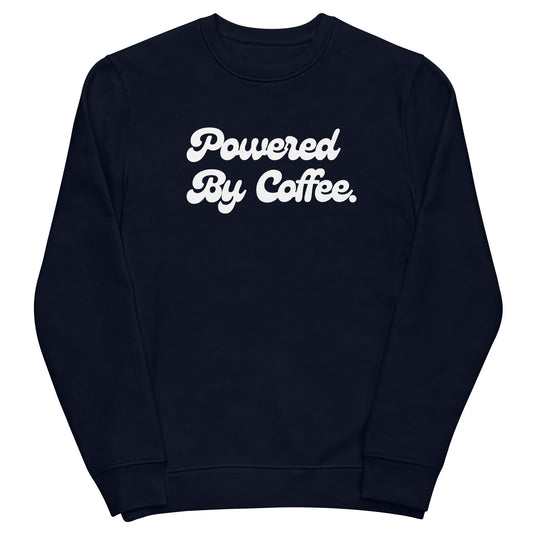 Powered By Coffee Unisex eco sweatshirt (White)