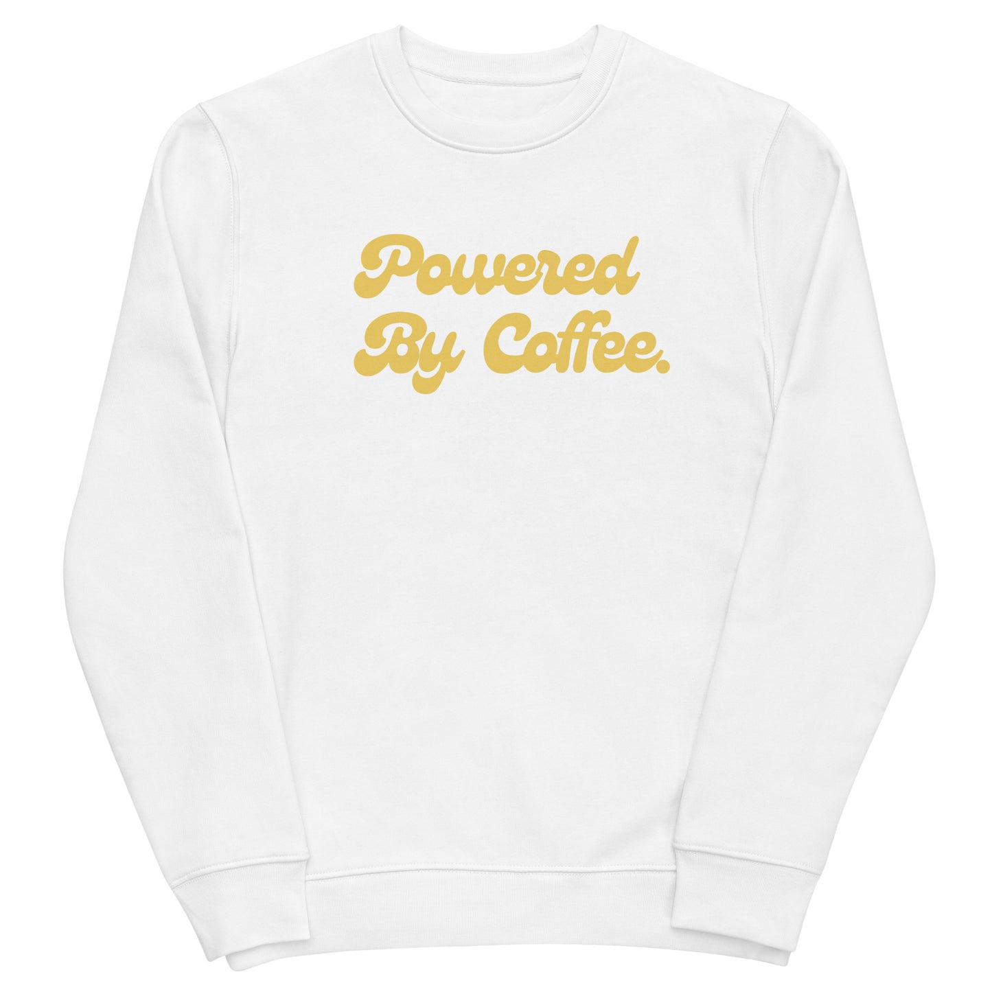 Powered By Coffee Unisex eco sweatshirt (Yellow)